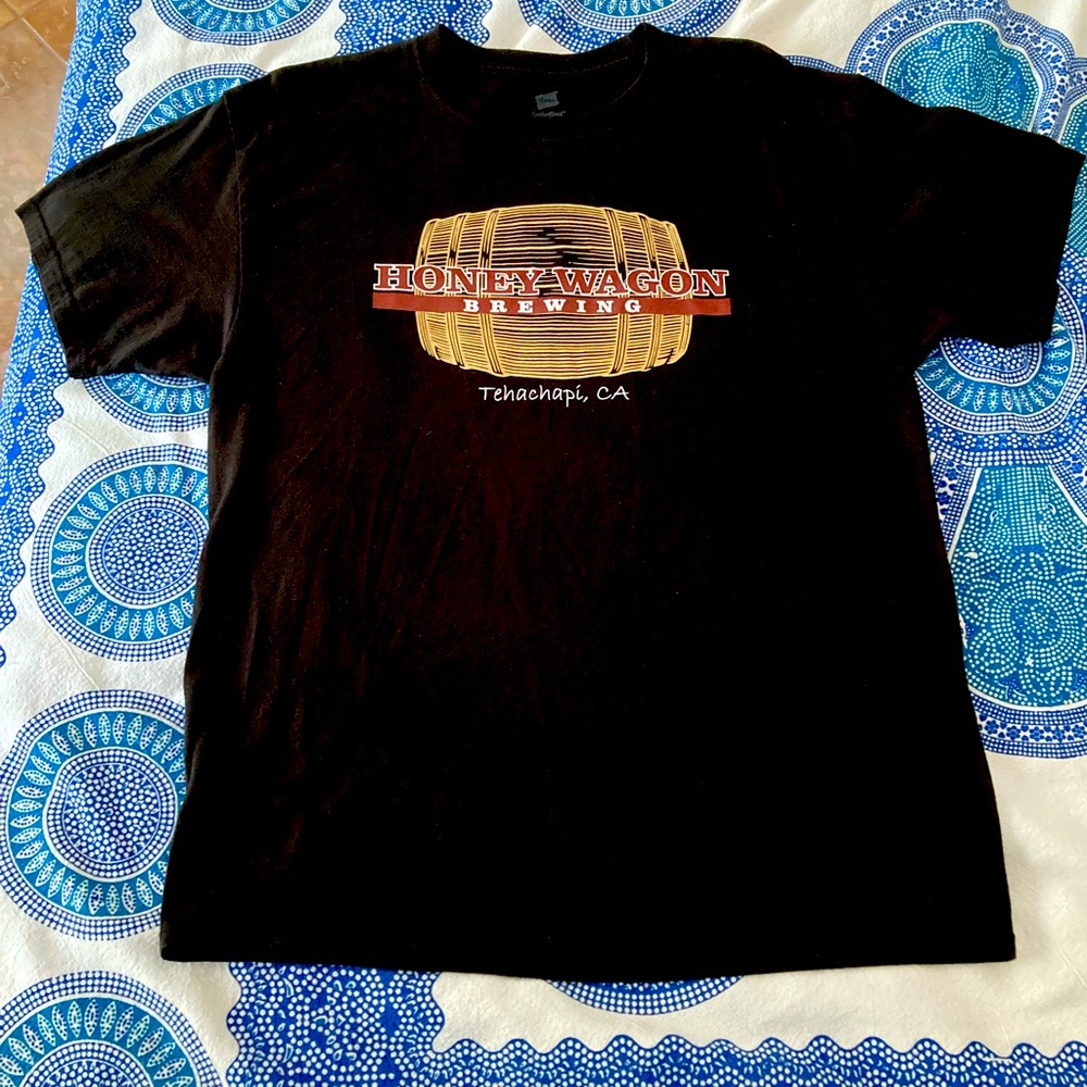 Honey Wagon Brewery Graphic Tee Short Sleeves Black Mens Large Humor New - Picture 8 of 9